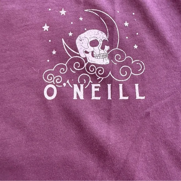 O'Neill Oversized Purple Skull Dreamer Cotton Short Sleeve T-Shirt Women's L NWT - Picture 4 of 11